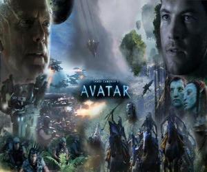 yapboz Avatar birkaç karakter